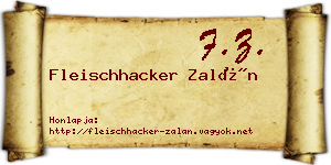 Fleischhacker Zalán névjegykártya